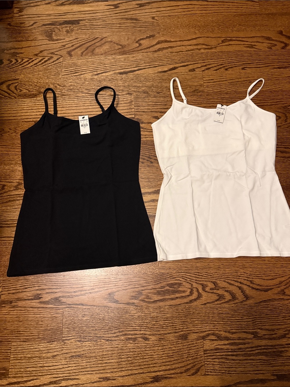 Express Women's Best Loved Bra Cami - pair of black and white camisoles NWT